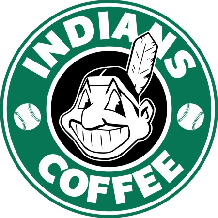 Cleveland Indians Starbucks Coffee Logo vinyl decal